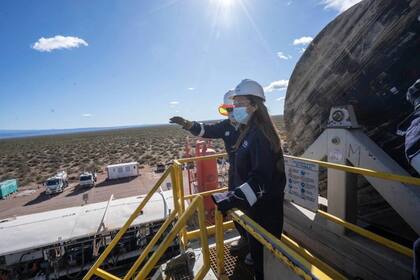María Eugenia Vidal, cuando recorrió Vaca Muerta, en Neuquén