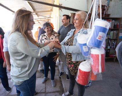 María Eugenia Vidal durante su recorrida por Formosa
