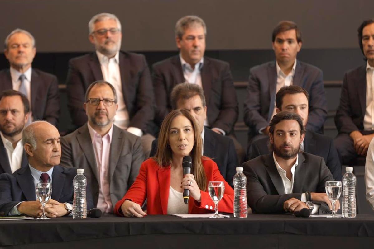 Maria Eugenia Vidal en conferencia de prensa