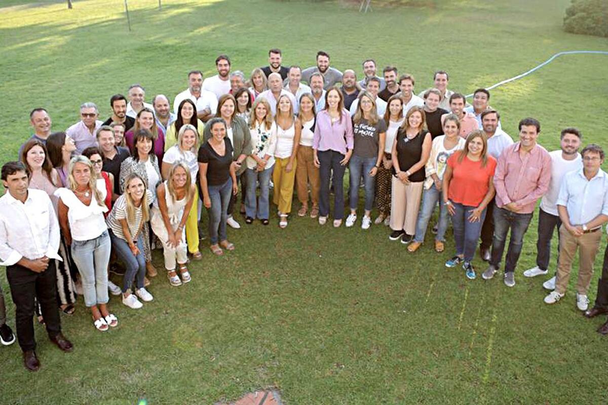 María Eugenia Vidal en el encuentro con diputados y senadores de Juntos por el Cambio, en San Nicolás