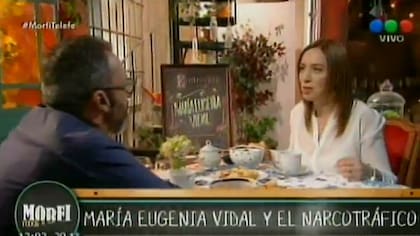 María Eugenia Vidal en Morfi con Gerardo Rozín