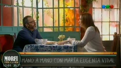 María Eugenia Vidal en Morfi con Gerardo Rozín
