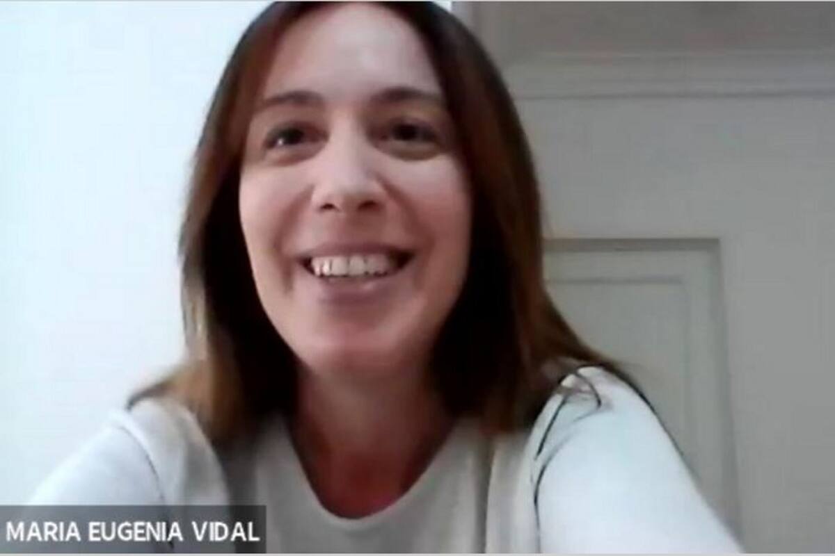 María Eugenia Vidal, en uno de los encuentros virtuales con los que continúa su construcción política