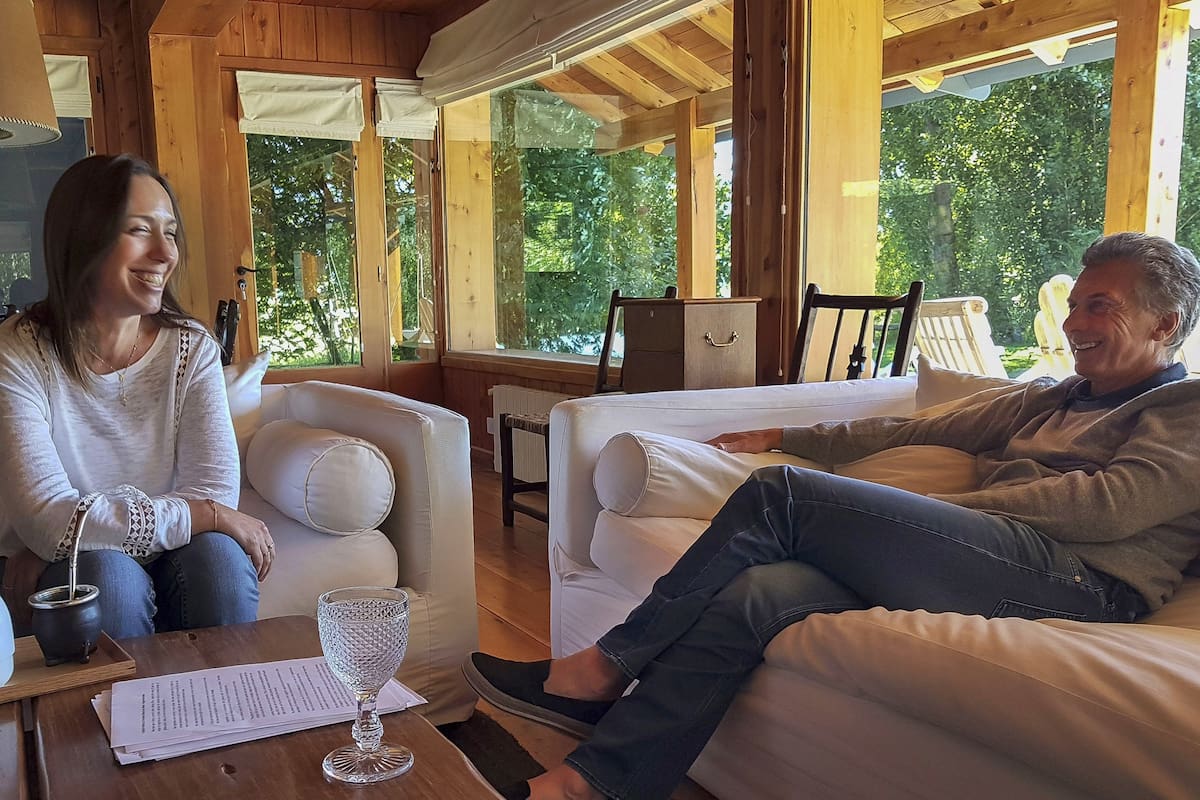 María Eugenia Vidal se reunió con Mauricio Macri en Villa La Angostura, 2 de enero de 2018