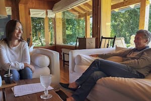 María Eugenia Vidal se reunió con Mauricio Macri en Villa La Angostura, 2 de enero de 2018
