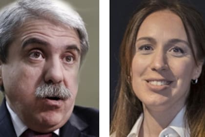 El ministro de Seguridad, Aníbal Fernández, y la candidata a diputada, Maria Eugenia Vidal