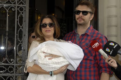 María Fernanda Callejón y Ricky Diotto fueron padres en 2015. La niña nació por cesárea y junto a su mamá permaneció en el Sanatorio Otamendi