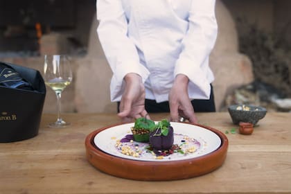 Maria Florencia Rodriguez, y el plato ganador del Grand Prix Baron B de cuisine