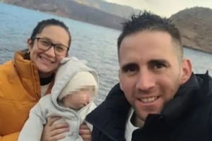 María Gómez y Nahuel Gallo, el gendarme detenido en Venezuela. Foto: Mendoza Post.