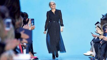 Maria Grazia Chiri, en la pasarela de Dior