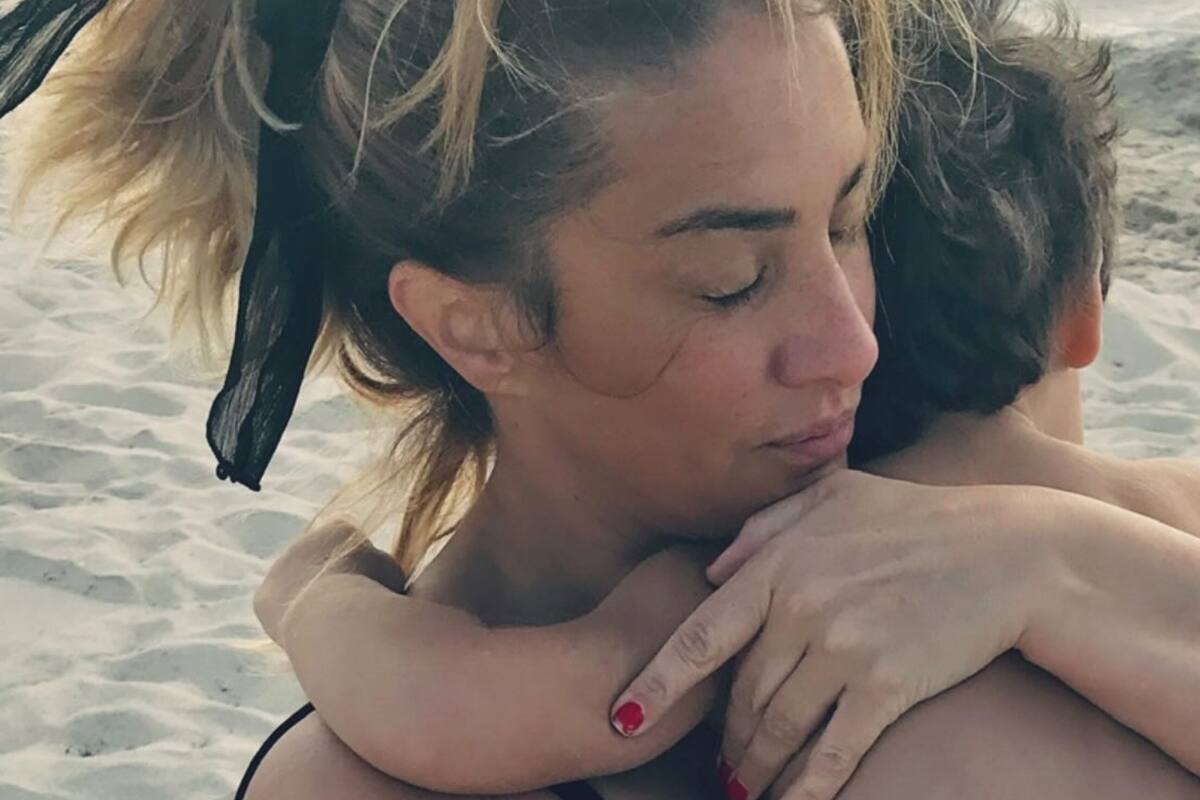 María Julia Oliván y su hijo Antonio