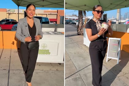 María Karina Denise Martínez tiene un emprendimiento de yogurt en el sur de Los Ángeles.