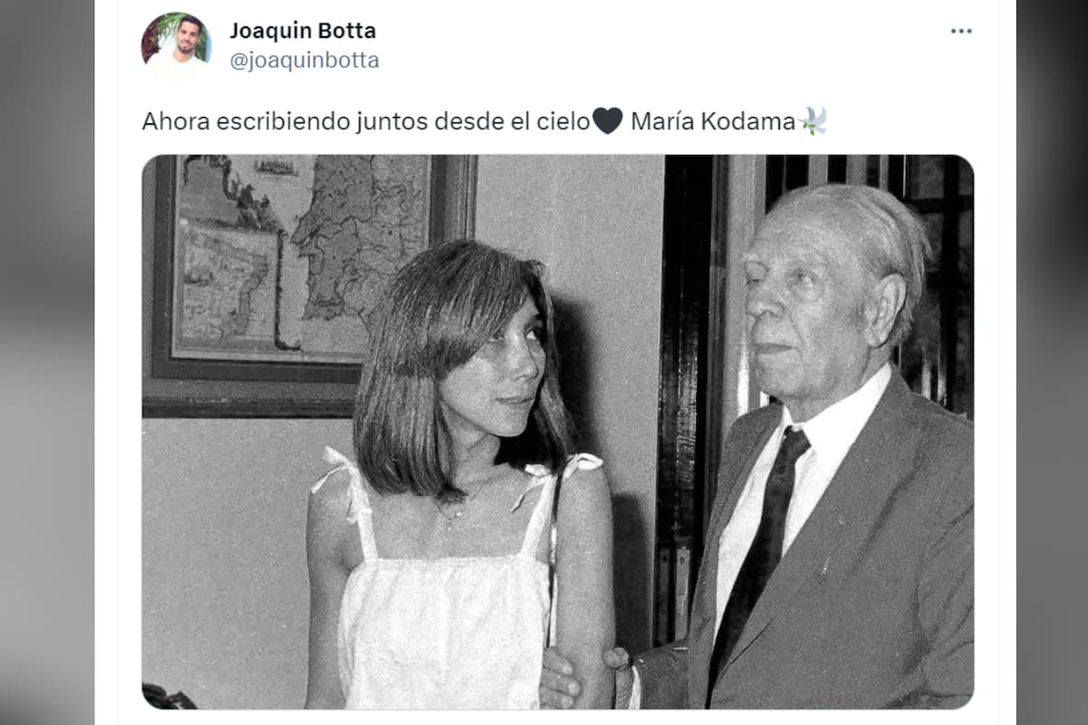María Kodama falleció este domingo a los 86 años y los usuarios la despidieron en las redes