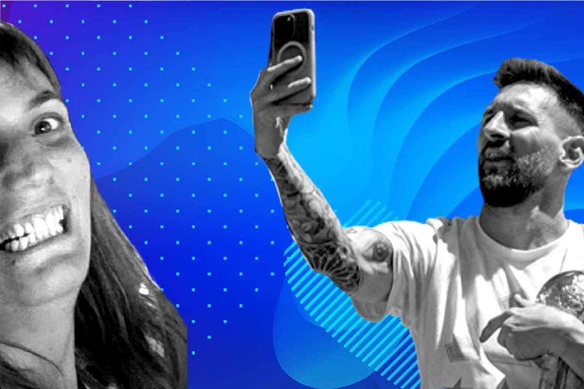 María Luz Alonso y Lionel Messi