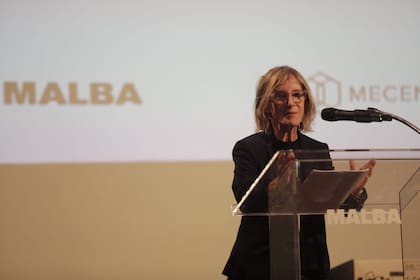 María Negroni en la apertura de Filba (Foto: Alejandro Guyot / Gentileza Malba)