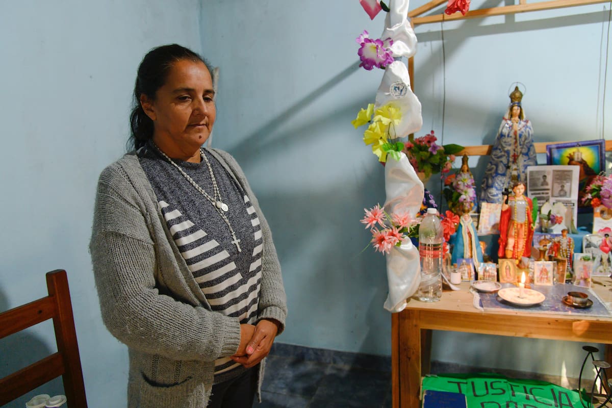 María Nogueras, la madre de Loann y la casa donde viven en Nueve de Julio