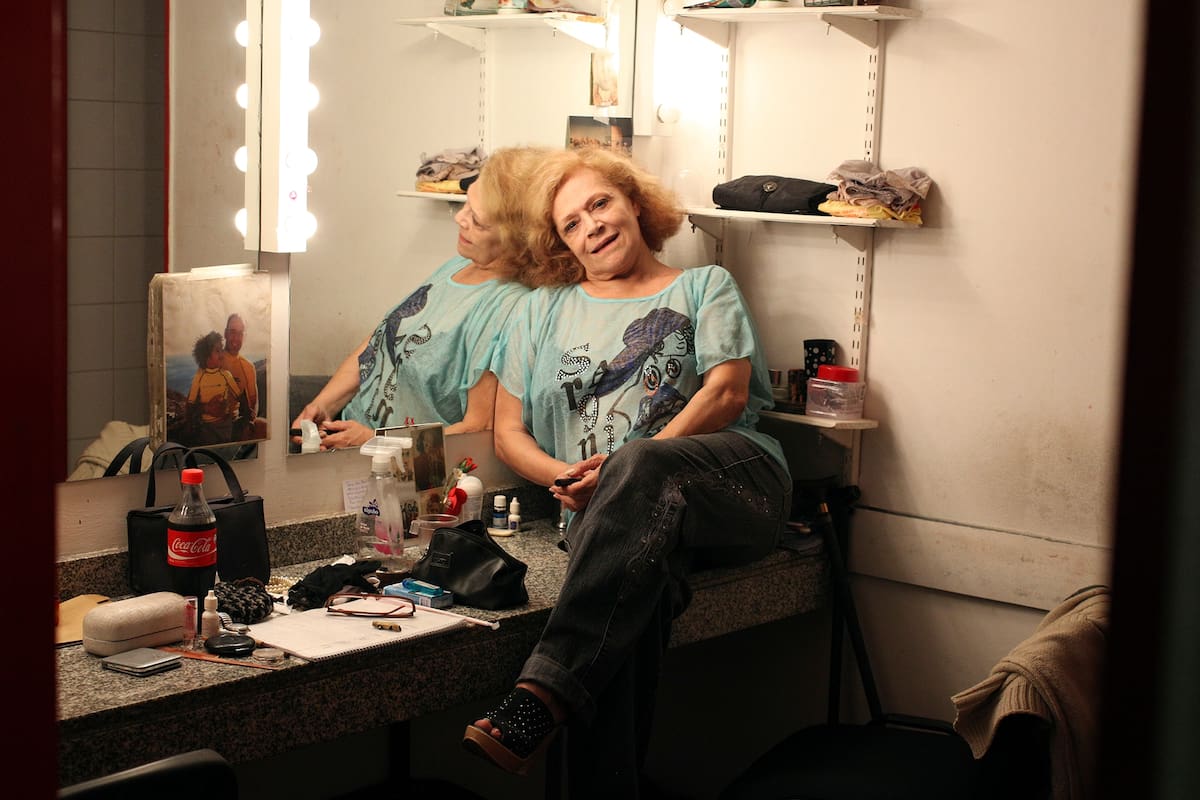 María Rosa Fugazot en su hábitat: el camarín