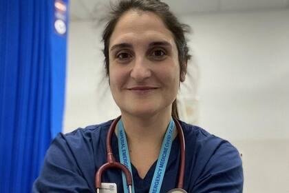 María Santomil, de 34 años, trabaja en el hospital de St. Mary's, en Londres, desde julio de 2014.