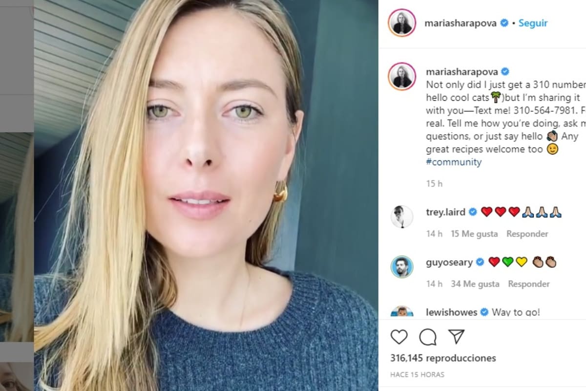 Maria Sharapova y su particular manera de colaborar para afrontar el coronavirus