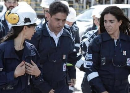 María Soledad Calle junto con Axel Kicillof