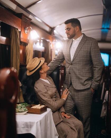 Maria Solodar y su esposo en el book que hicieron para su casamiento