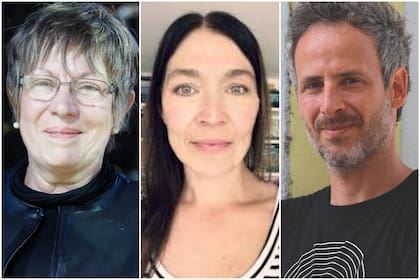 María Teresa Andruetto, Eugenia Perrella y Nicolás Schuff