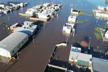 María Teresa es uno de los pueblos de Santa Fe más afectados por las inundaciones, con impacto en la ciudad y en el campo