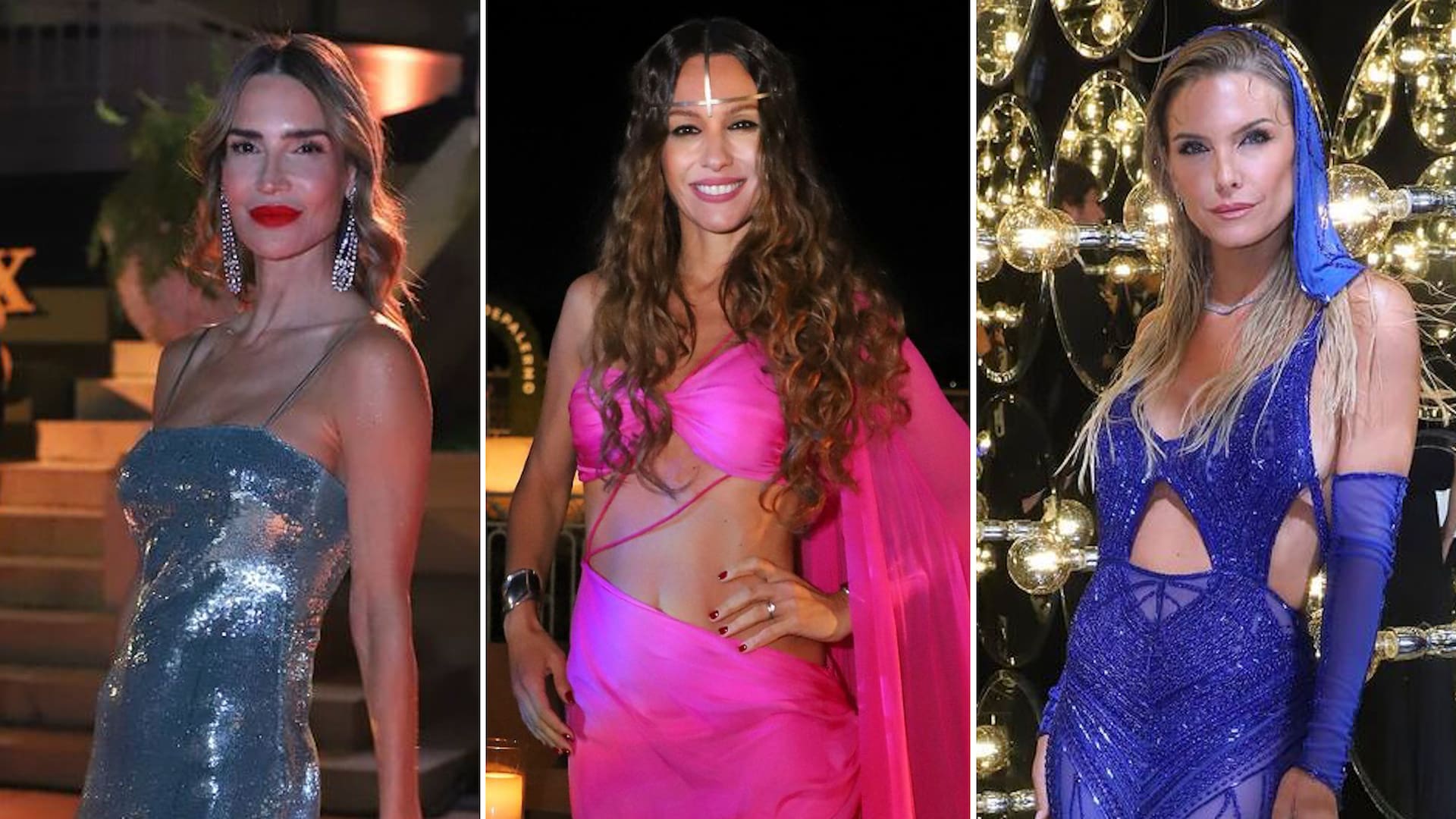 María Vázquez, Carolina "Pampita" Ardohain y Sofía Zámolo, en el Hipódromo de Palermo