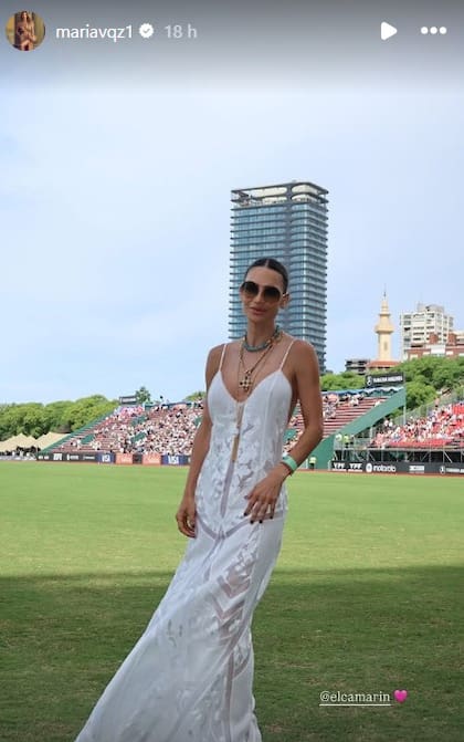 María Vázquez y su look en el Abierto en el Campeonato Argentino Abierto