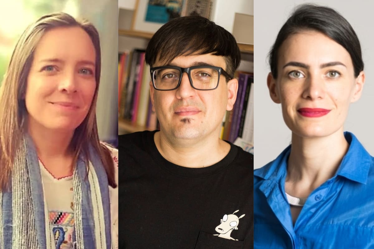 Mariana Ferrarelli, directora de estrategia de IA en educación de la Universidad de San Andrés; Tomás Balmaceda, doctor en filosofía, docente y autor de “Volver a pensar: filosofía para desobedientes”; y Melina Masnatta, especialista en tecnología educativa y autora del libro "Educar en tiempos sintéticos"
