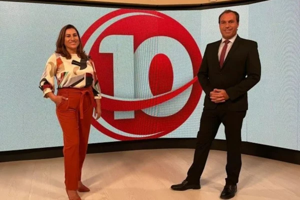 Mariana Gérez y Germán Lagrasta, los conductores del noticiero de las 20 de Canal 10 Mar del Plata