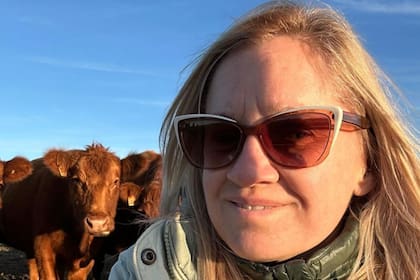 Mariana Guisilieri en su campo de Coronel Suárez