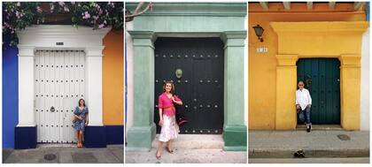 Mariana Kratochwil, directora de la revista; Inés Marini, secretaria de redacción y el fotógrafo Daniel Karp. El equipo de Living que recorrió Cartagena.