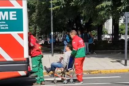 Mariano Cabrera tuvo que ser trasladado al Hospital Argerich.