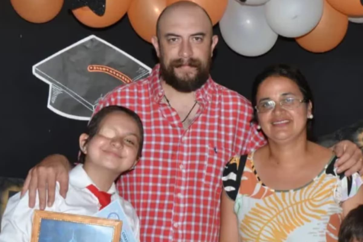 Mariano Cáceres junto a su hija Agustina (FOTO: GENTILEZA)