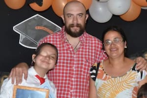 Mariano Cáceres junto a su hija Agustina (FOTO: GENTILEZA)