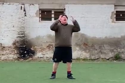 Mariano Jordan, el "Gordo Ventilador", fue visto en un partido de fútbol cinco