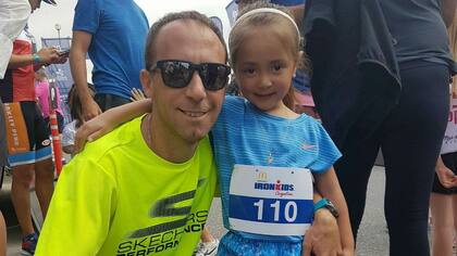 Mariano, junto a su hija Morena