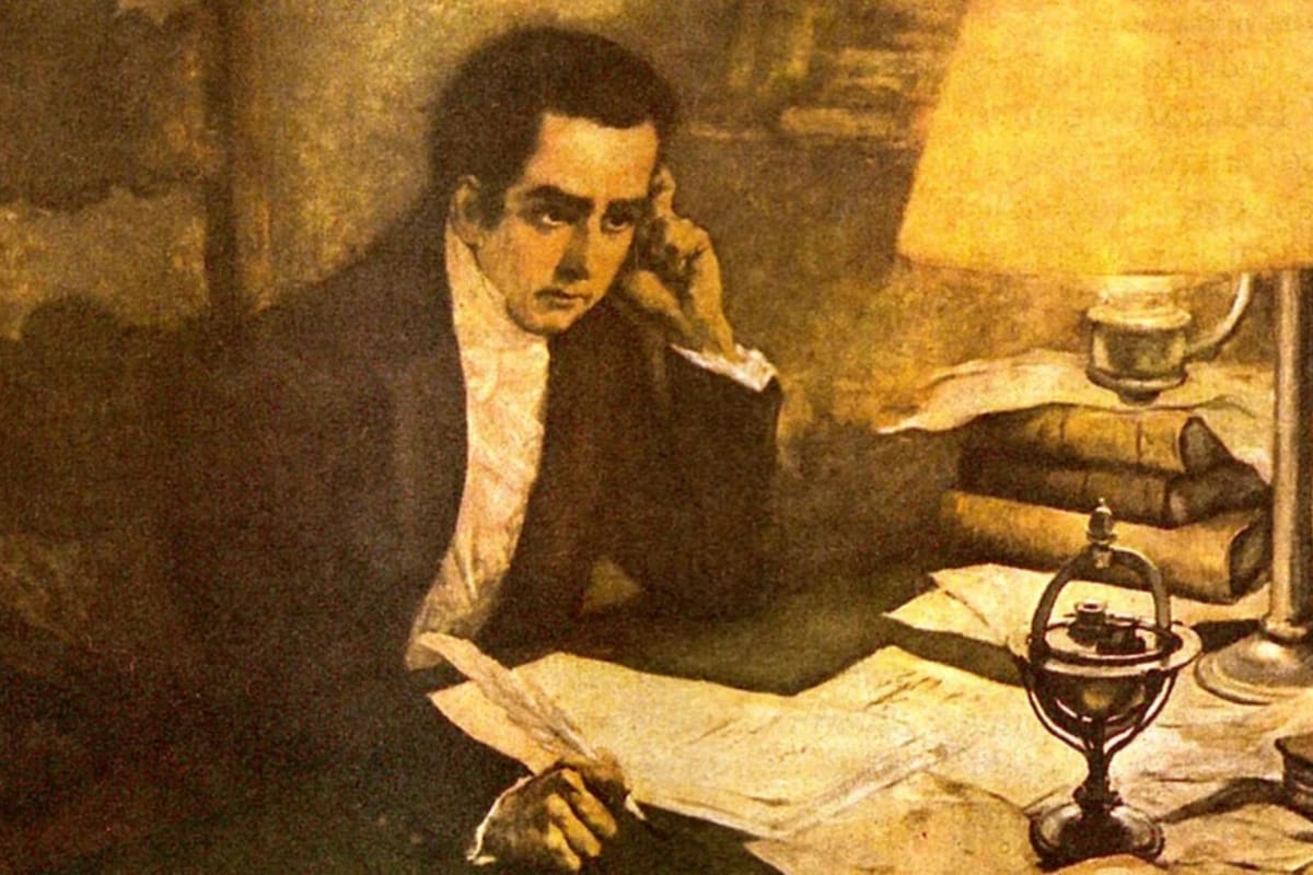 Mariano Moreno fue uno de los próceres que conformó la Primera Junta; además, fundó la Gazeta de Buenos Ayres y sentó las bases del primer medio de prensa argentino en la época independentista