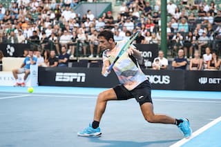 Los puntazos que le ganó el hijo de Burruchaga al campeón en el novedoso torneo que prepara para Australia