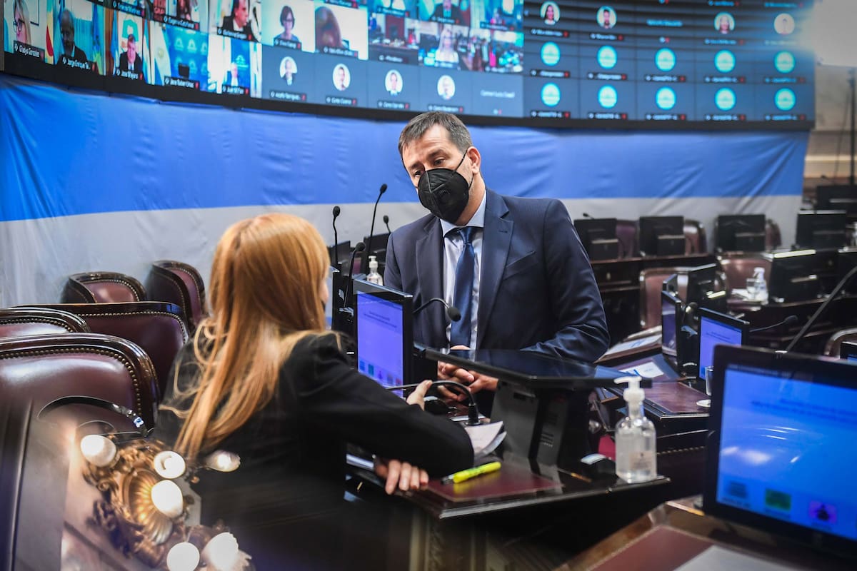 Mariano Recalde en la Sesión Especial remota del Honorable Senado de la Nación en la que se realizará la votación de 30 pliegos judiciales, el 5 de noviembre