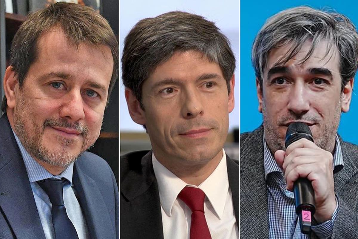 Mariano Recalde, Juan Manuel Abal Medina y Fernando Gril