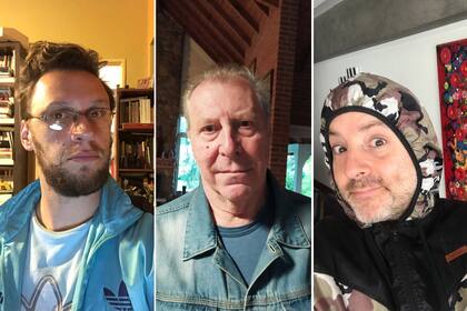 Mariano Tenconi Blanco, Jose Maria Muscari y Mauricio Kartun en sus casas durante la cuarentena