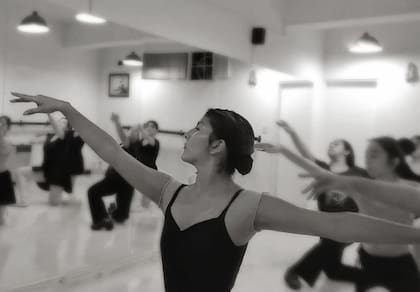 Mariela Campillay, en un estudio de danza