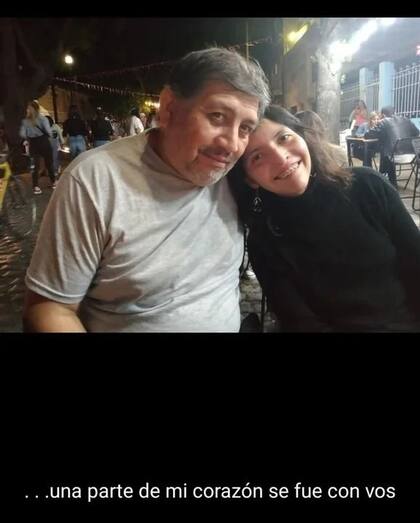Mariela Campillay junto a su padre