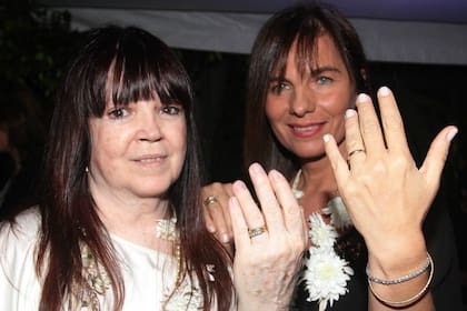 Marilina Ross y su esposa, Patricia Rincci, decidieron oficializar su romance