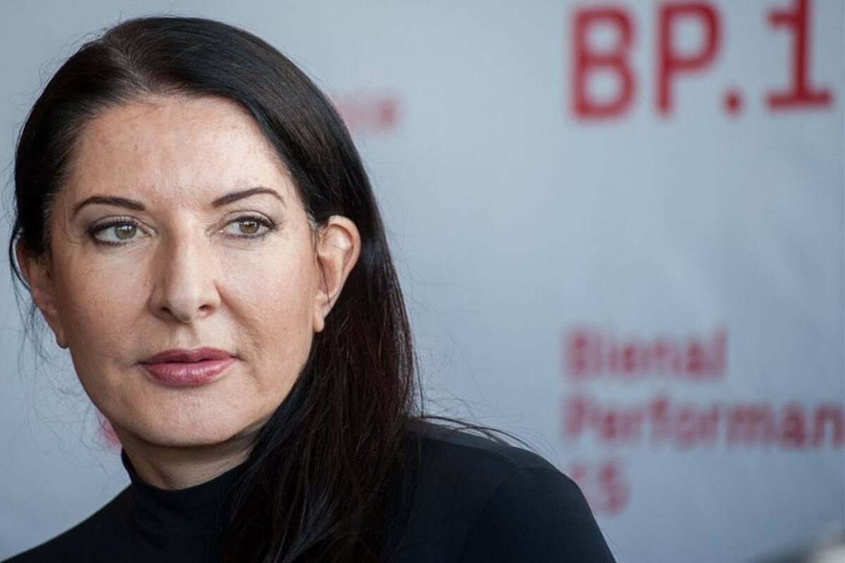 Marina Abramovic durante su visita a Buenos Aires