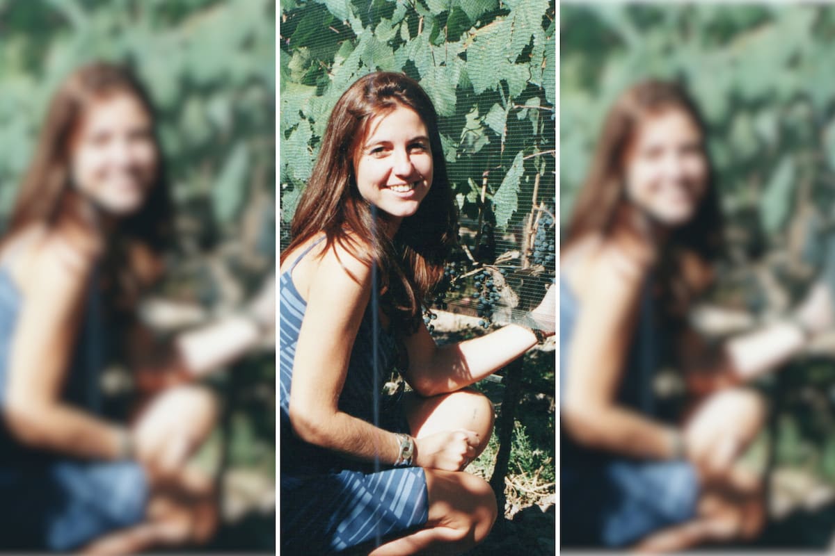 Marina Beltrame, junto a la vid, su gran amiga de carrera