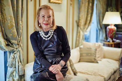 Marina Dodero en su departamento de la avenida Callao