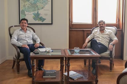 Marinucci, con Carlos Bianco, ministro de gobierno bonaerense y mano derecha de Kicillof